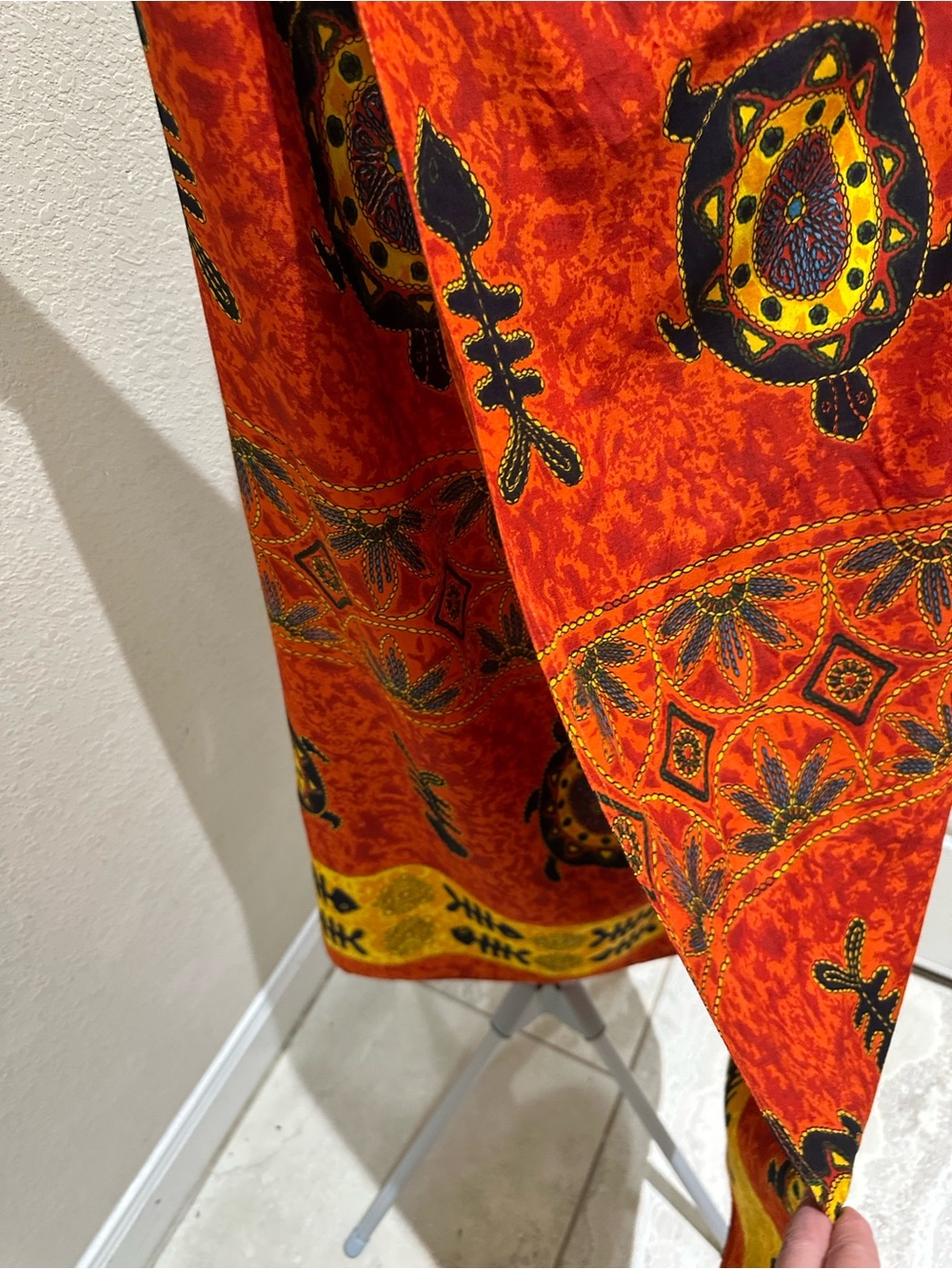 Ashley Stewart Yellow and Black Tropical Print Sarong - Picture 5 of 8